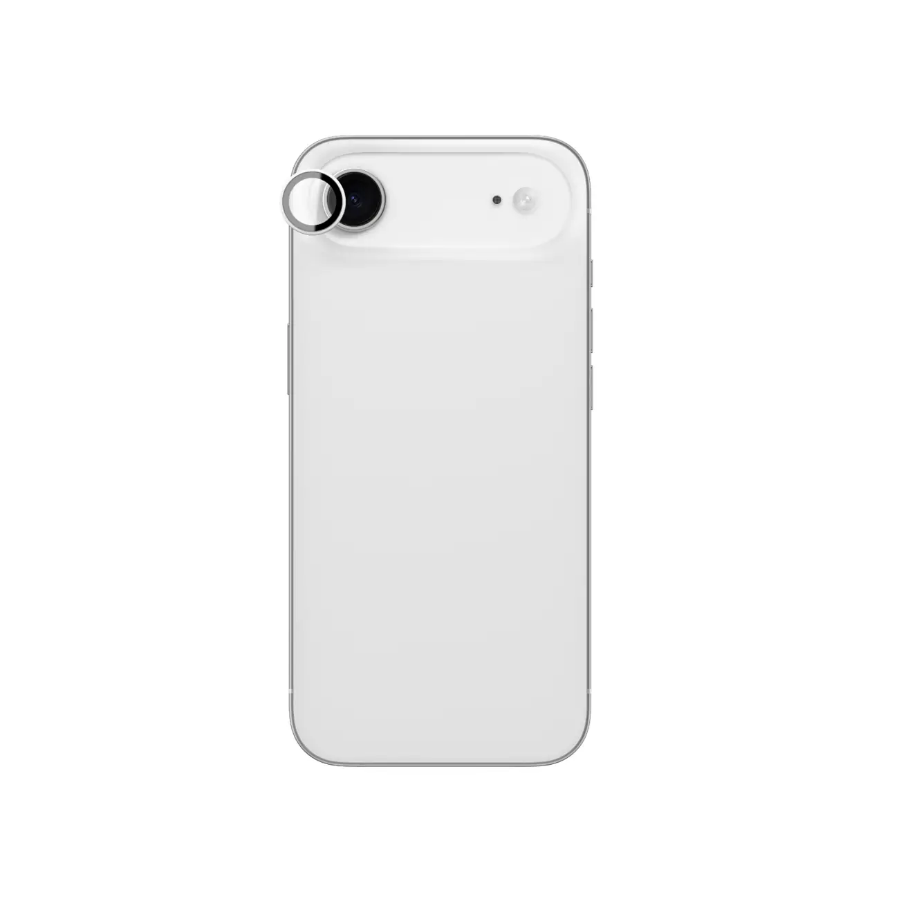 AmazingThing Linsglas till iPhone 17 Air med silverfärgad aluminiumram