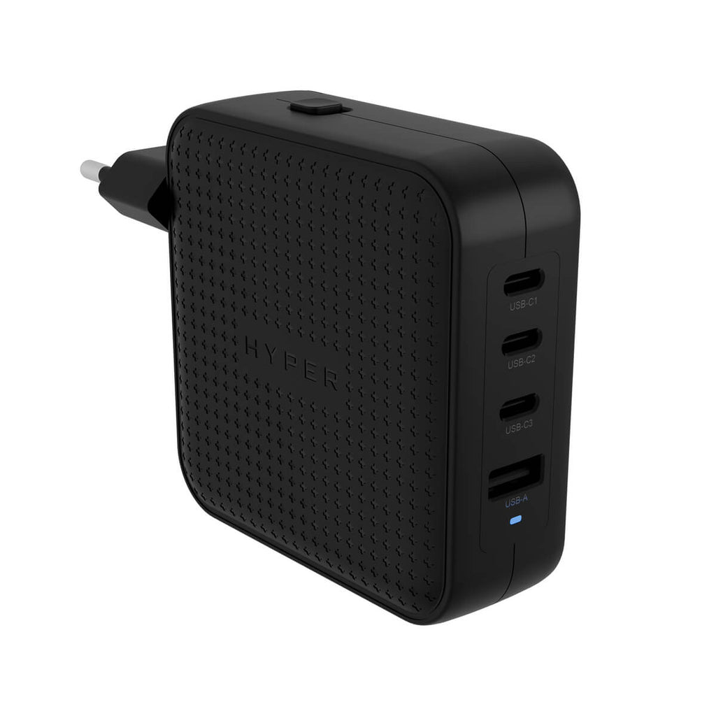 Hyper Hyperjuice 100W GaN Travel Charger med 3xUSB-C/1xUSB 3.0 - Svart, bild 3