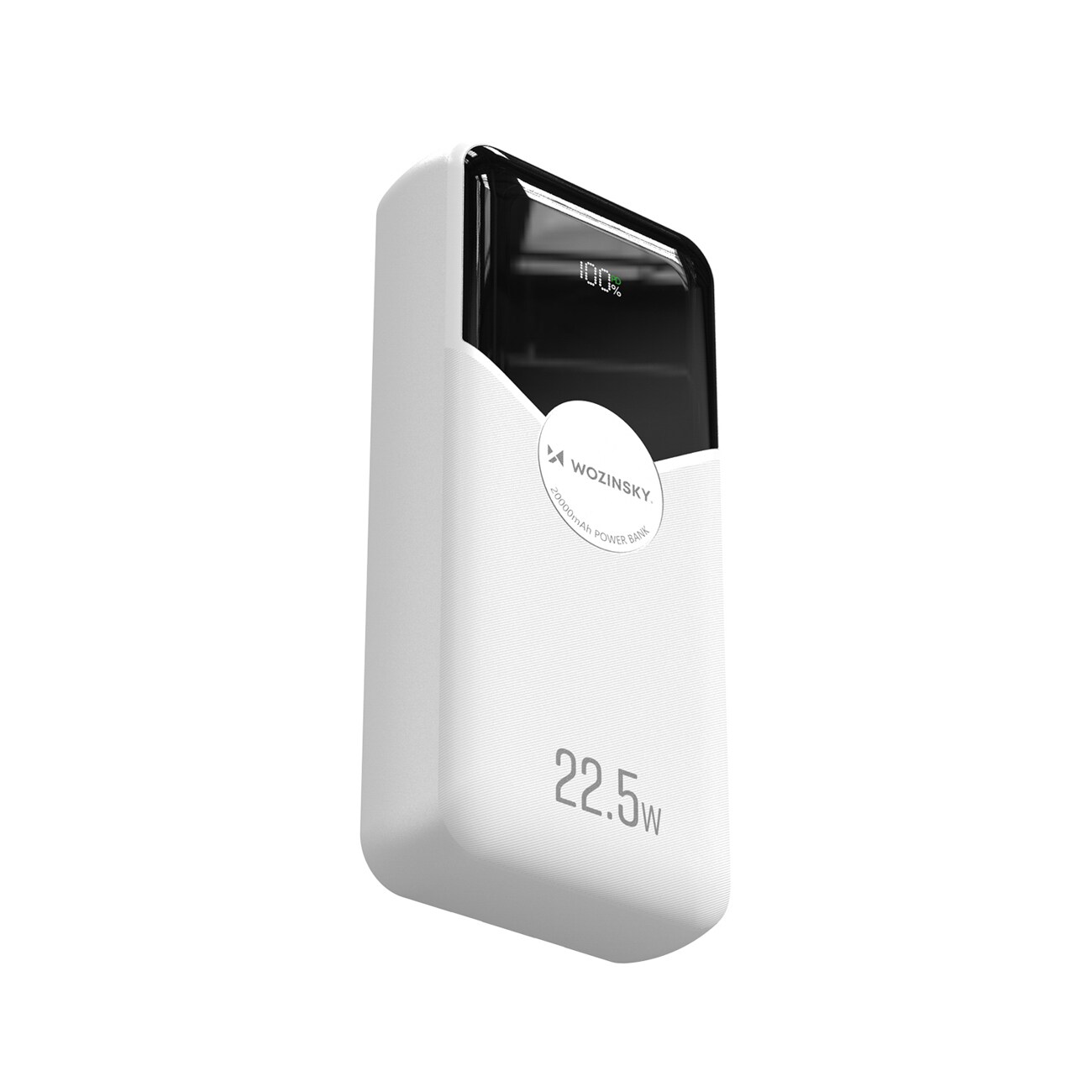 Wozinsky WFC-15W 20 000 mAh 22,5 W PD20W powerbank med inbyggda Lightning- och USB-C-kablar – vit, bild 3