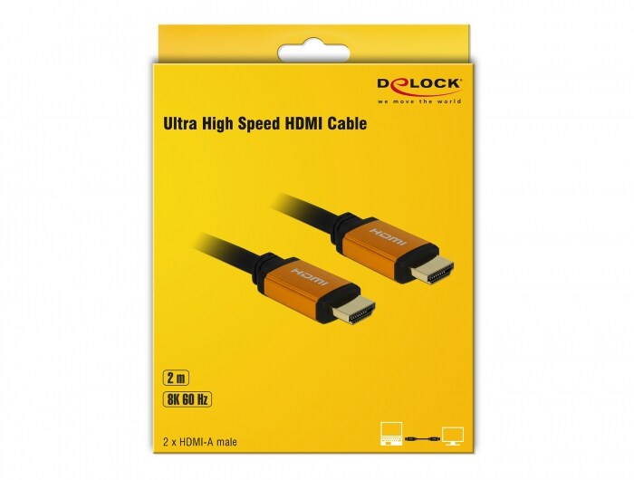 Delock HDMI-kabel med hög hastighet 48 Gbps 8K 60 Hz 2 m, bild 4