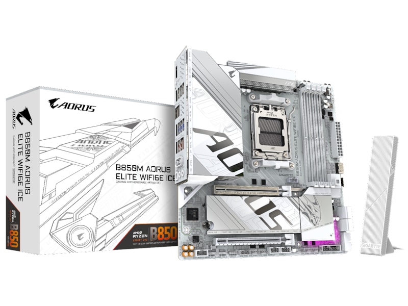 Gigabyte B850M Aorus Elite WIFI6E Ice, bild 4