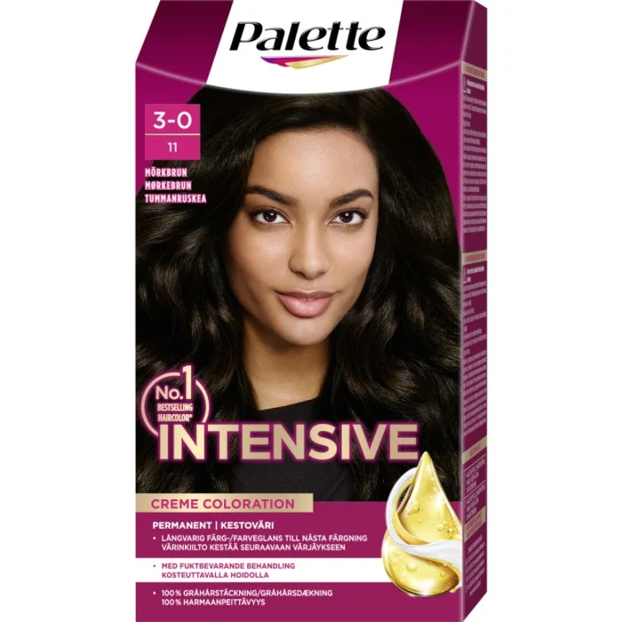 Palette Intensive Creme Coloration 3-0 Dark Brown, bild 2