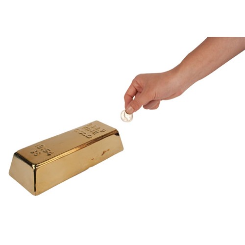Kikkerland - Ceramic Gold Bar Coin Bank (PB17)