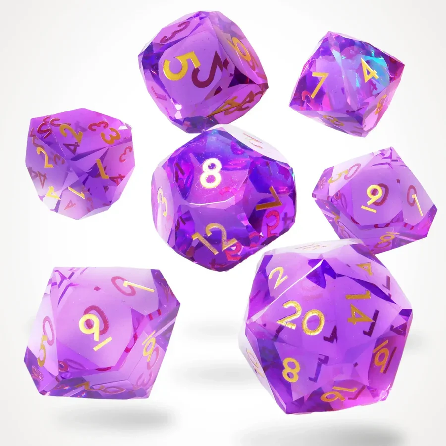 Enchanta Sharp Edge Resin Rpg Dice Set 7