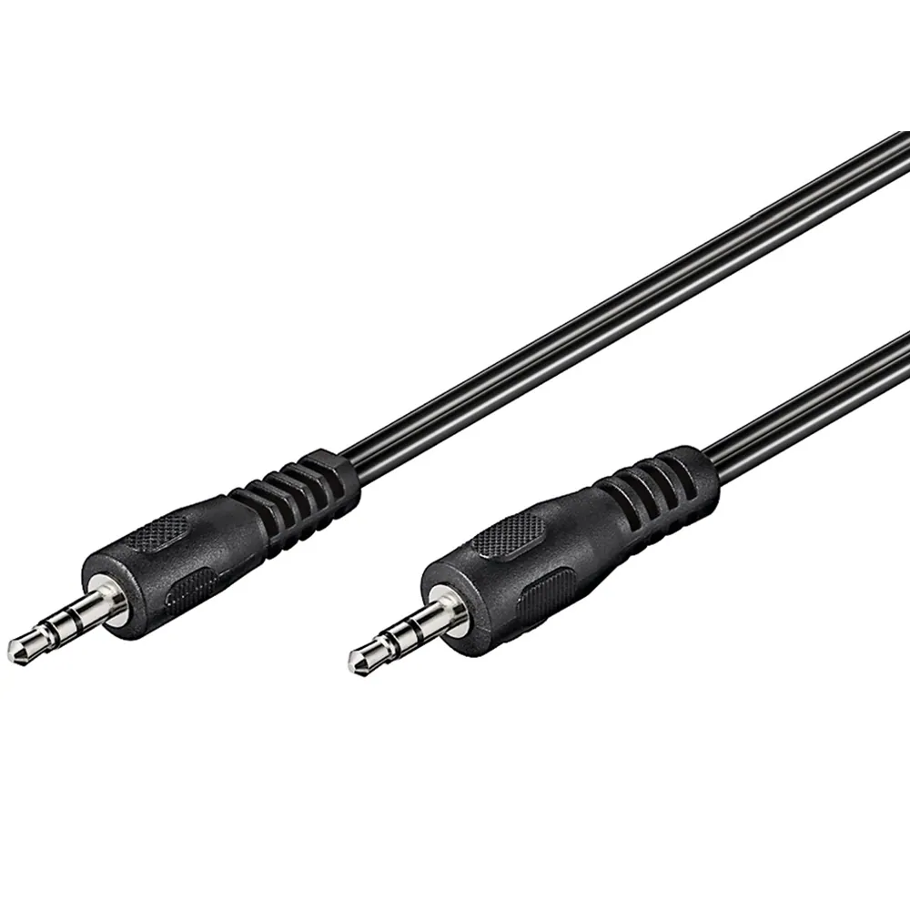 Goobay 50019, 3.5mm, Hanstik, 3.5mm, Hanstik, 1,5 m, Sort
