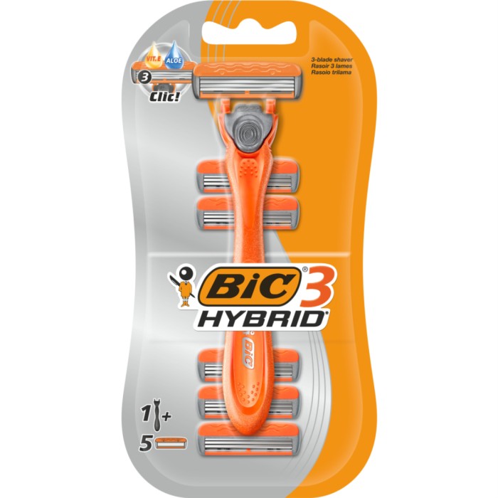 BIC Rakhyvel Hybrid3 med 5 refiller, 5 st