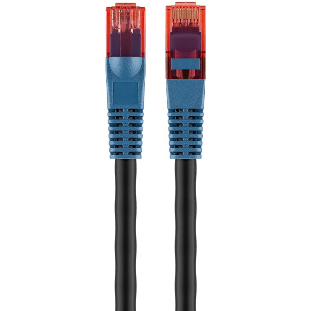 CAT 6 Outdoor Patch Kabel, U/UTP, 75m - svart, bild 3