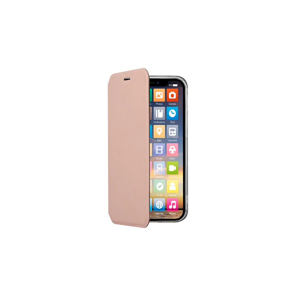 Screenor Clever Vikbart Fodral - MagSafe - Ekoläder Rosa - iPhone 17 Pro