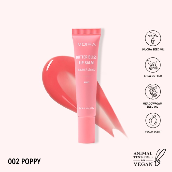 MOIRA Butter Bliss Lip Balm 002 Poppy, bild 2