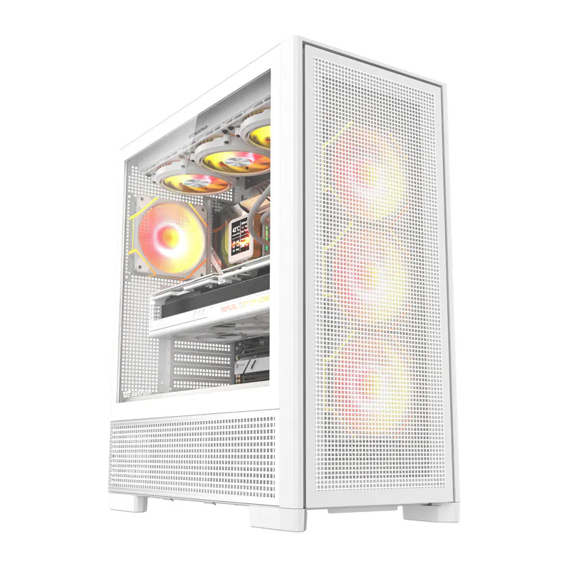 Darkflash AIRNOVA Computer Case with 3 Fans - Chassi - Vit