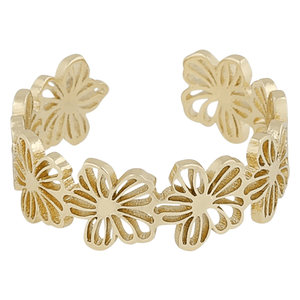 Snö Of Sweden Flora Daisy Ring Plain Gold Onesize