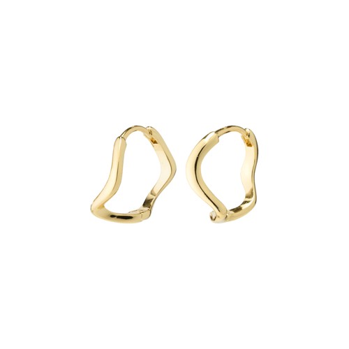 PILGRIM - Alberte Organic Shape Hoop Earrings - Gold Plated - 15 mm