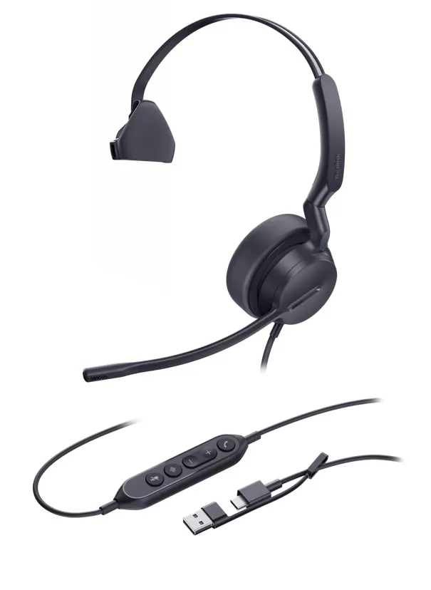 Yealink UH42 Mono Headset, Teams, USB-C/A