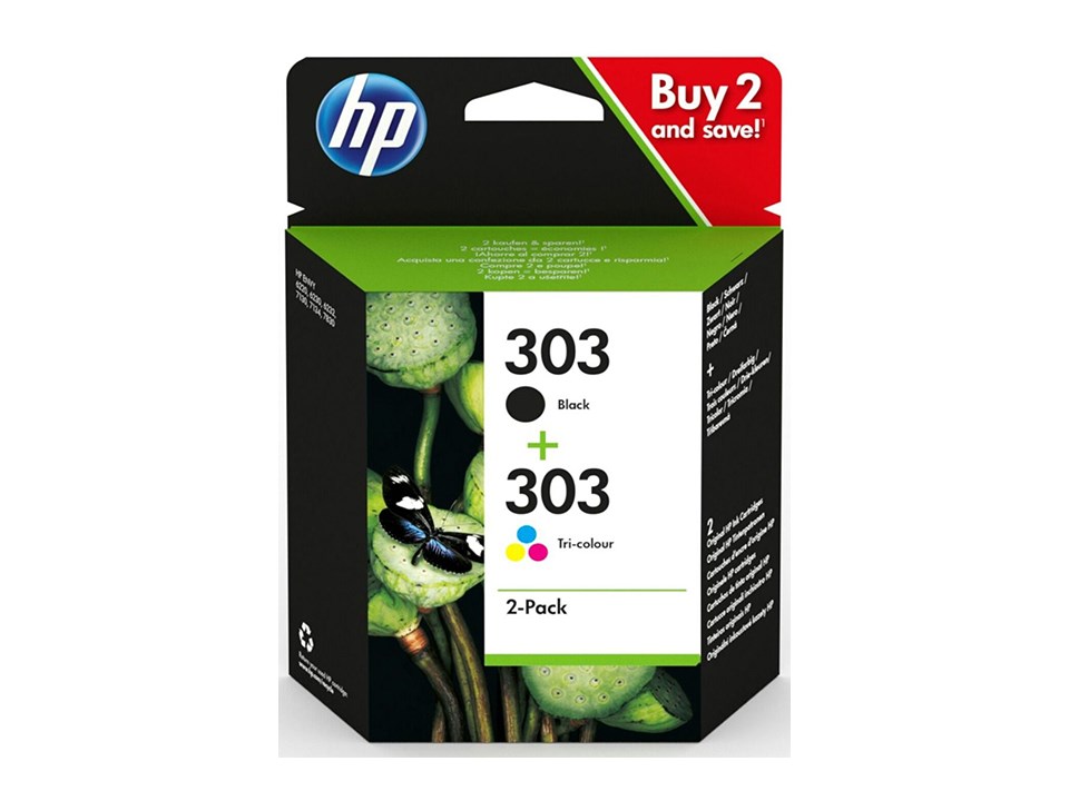 HP 303 2-pack svart/trefärg originalbläckpatroner, bild 4