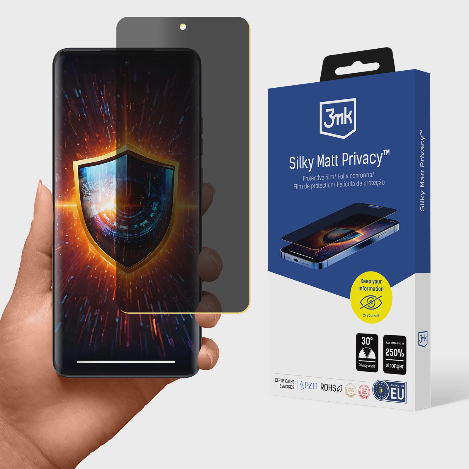 3mk Silky Matt Privacy Privacy-skärmskydd för Motorola Edge 40 Neo