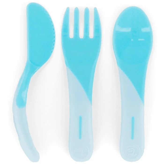 Twistshake Learn Cutlery 6+m Pastel Light Blue