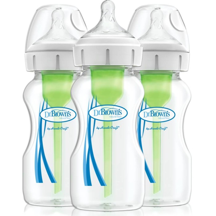 Dr Brown Wide-Neck Options+ nappflaskor 270 ml 3 st