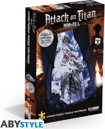 Attack on Titan Mikasa vs Female Titan Jigsaw Pussel (1000 bitar)