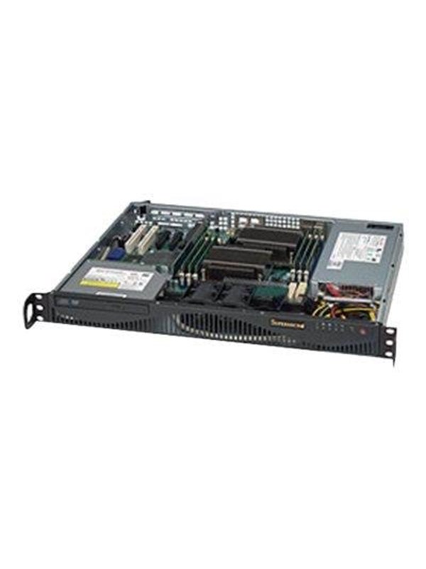 Supermicro SC512 F-350B1 - Chassi - Server (Rack) - Svart