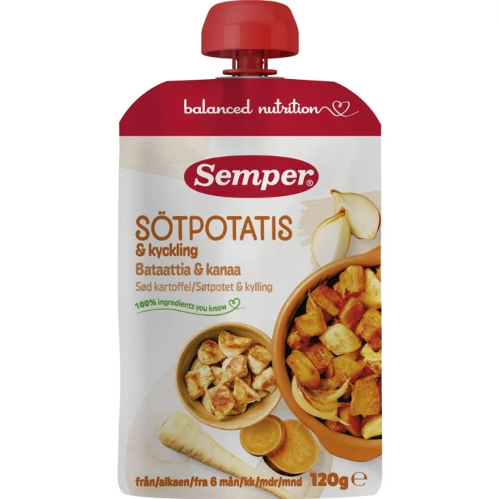 Klämmis Sötpotatis & Kyckling 6 m