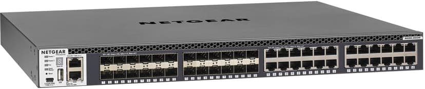 Netgear ProSafe M4300-24X24F, 24-port 10Gbe + 24xSFP 10Gbe, rackmonterad, bild 2