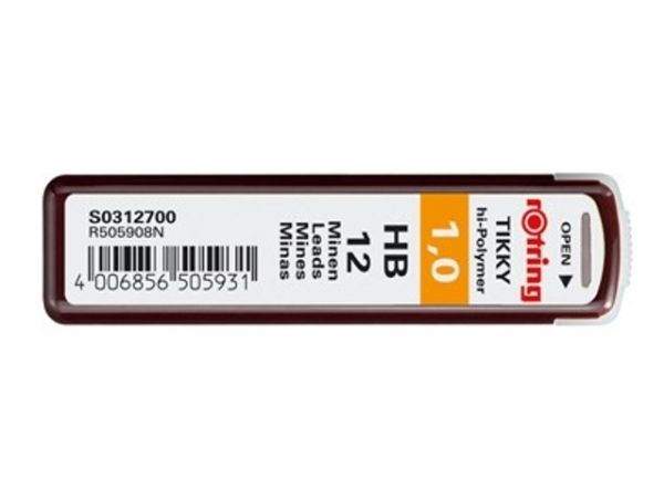 Rotring Polymer Leads, HB, 1 mm