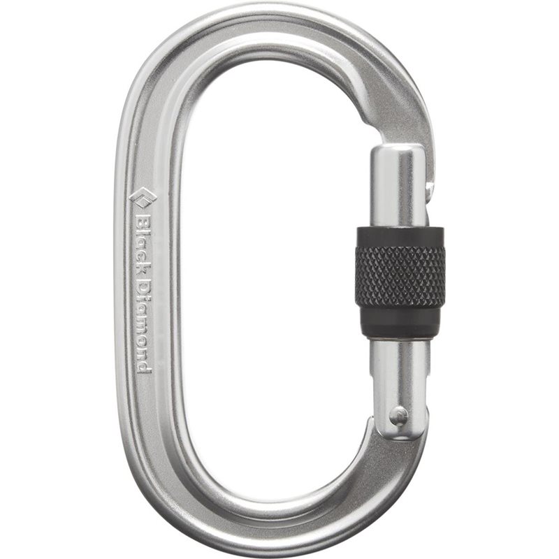 Black Diamond Oval Keylock Scrwgt Carabiner Polished - OneSize