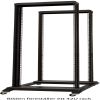 TOTEN, 19" golvrack på hjul, 37U, 600x800mm, omonterat - Svart, bild 2