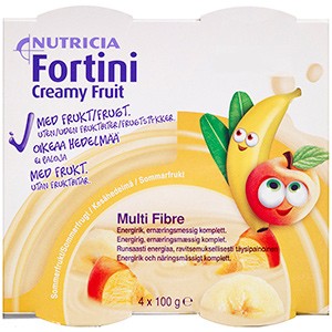 Fortini Creamy Fruit, komplett kosttillägg, sommarfrukt, 4 x 100 gram