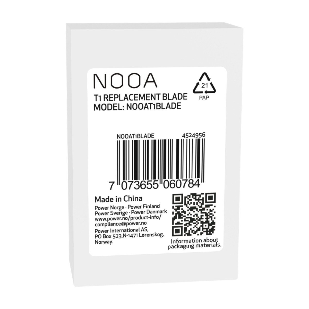 NOOA Professional T1 ersättningsblad