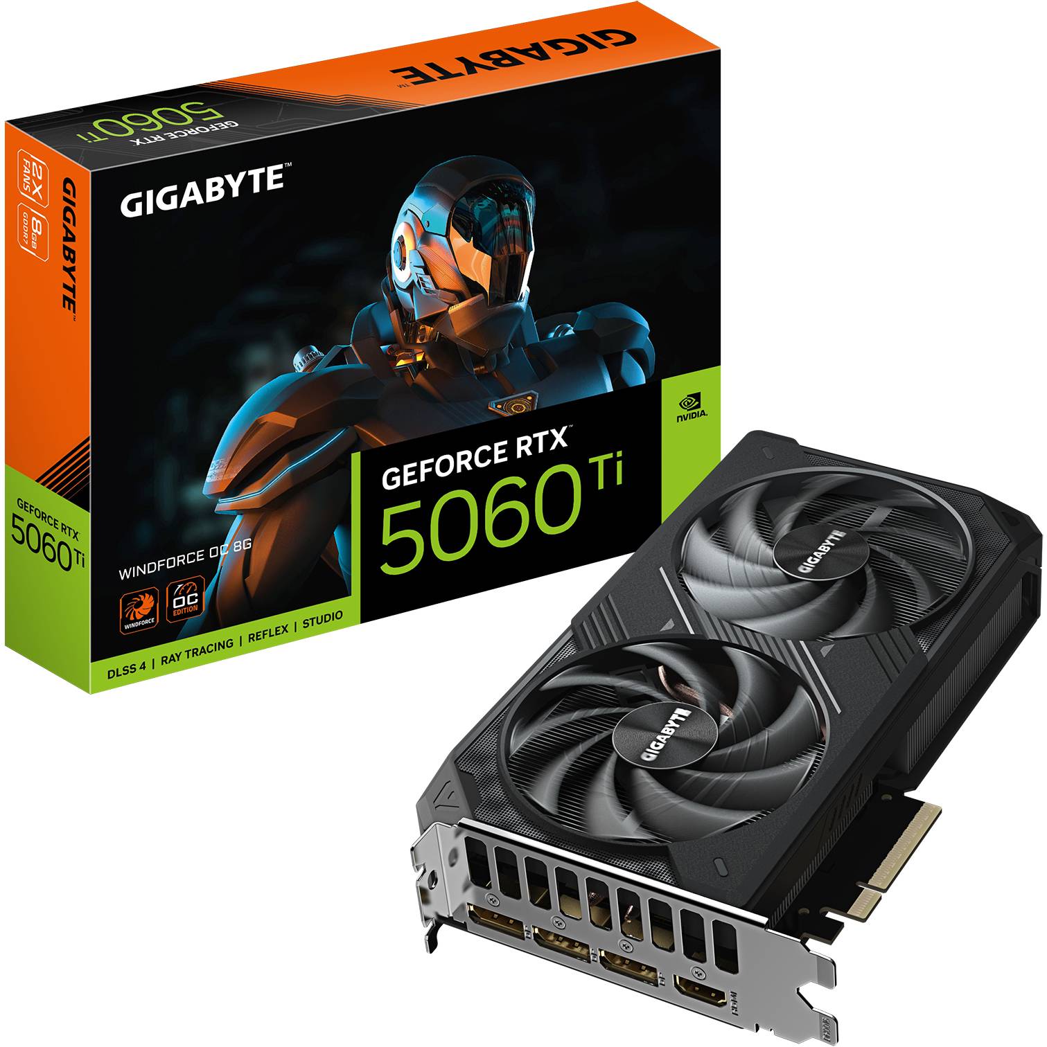 Gigabyte GeForce RTX 5060Ti WINDFORCE OC 8GB grafikkort, bild 5