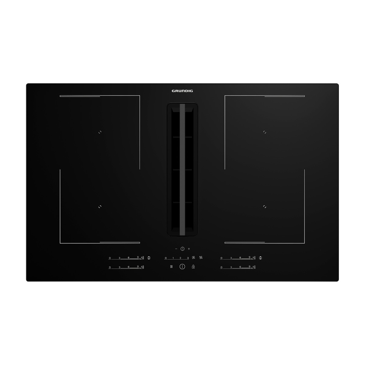 Grundig Gieh 834481 P induktionshäll med inbyggd fläkt