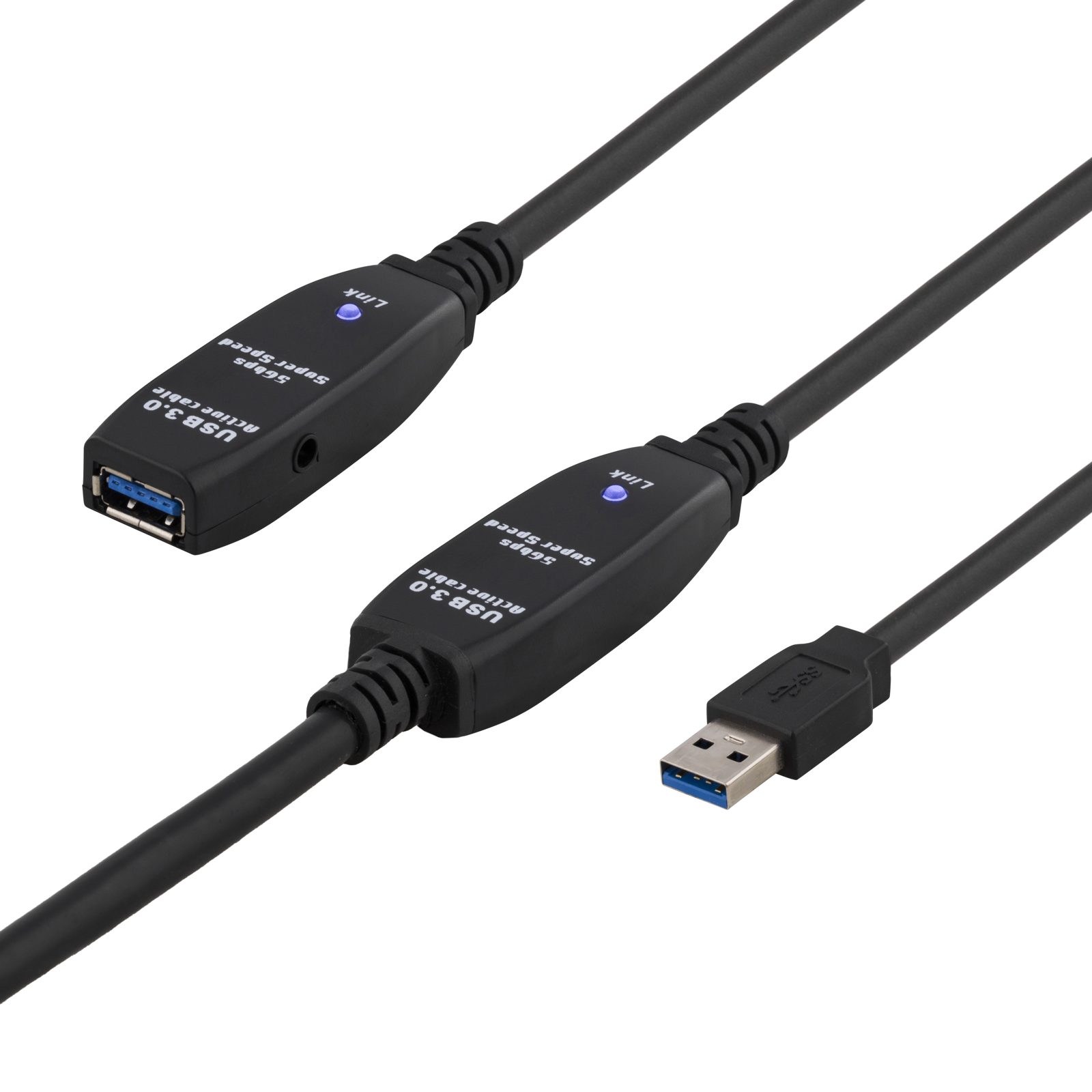 DELTACO USB 3.0 förlängningskabel A ha-A ho Aktiv Svart 15m, bild 4