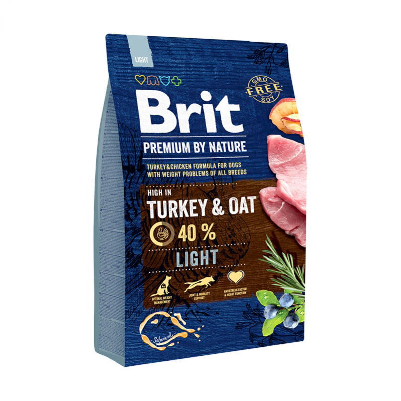 Brit Premium By Nature Dog Light Turkey & Oat Torrfoder till Hund