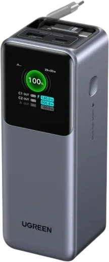 UGREEN Nexode Powerbank 20000 mAh 165W med inbyggd kabel