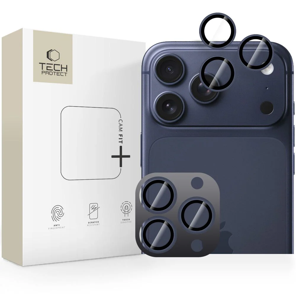 Tech-Protect Camring Fit+ kameraskydd för iPhone 14/15/16/17 Pro/Max - Blå