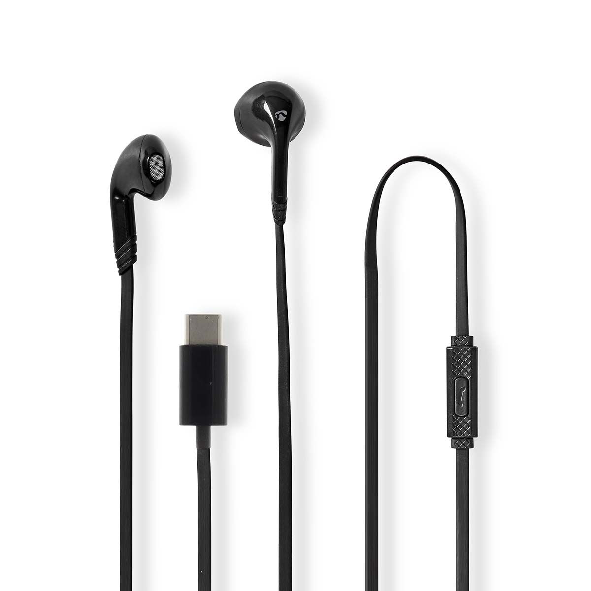 Hörlurar, Nedis HPWD4024BK, in-ear, USB-C, sort