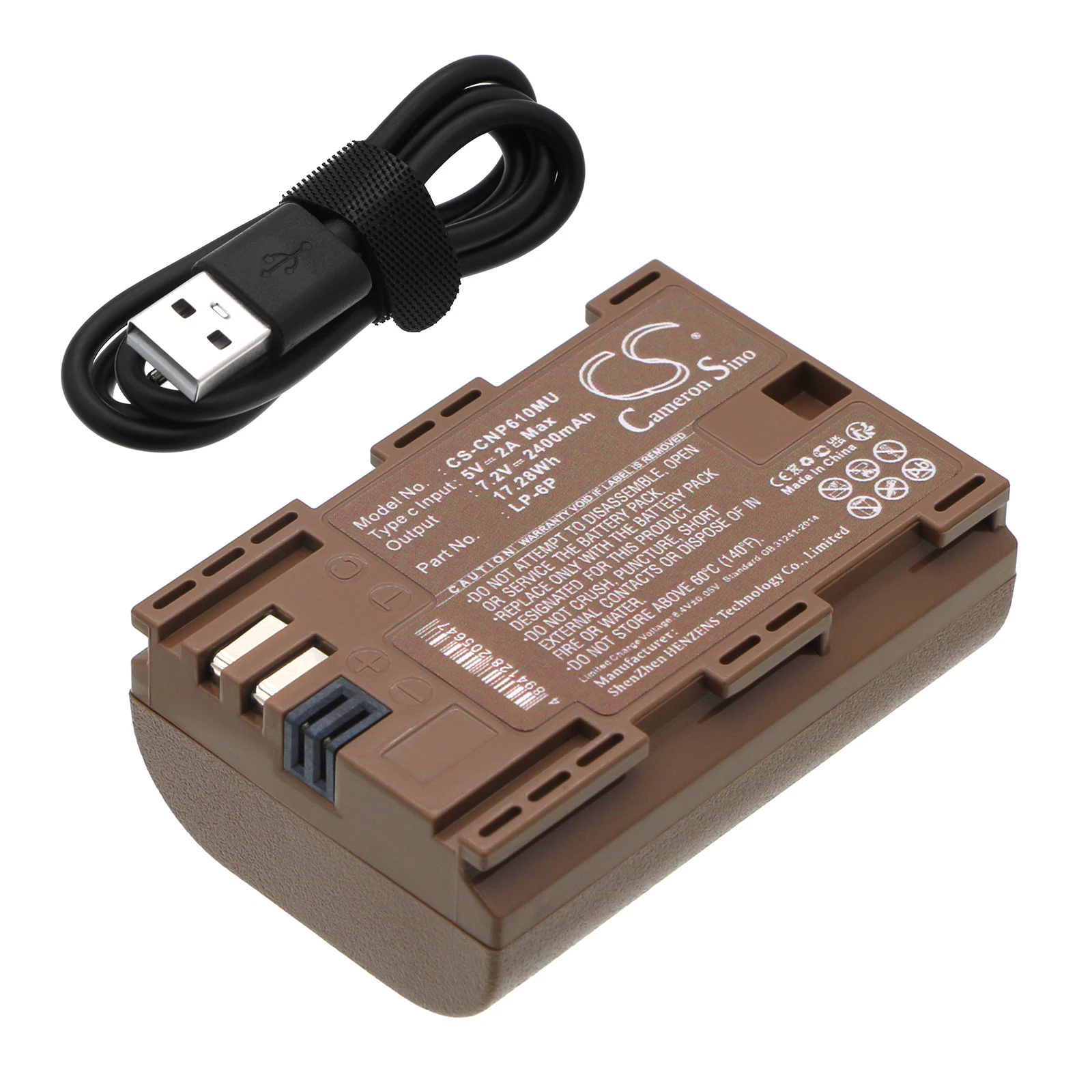 Batteri till Kamera för Canon EOS 7D, EOS 6D, EOS 60D m.fl. / Kamerabatteri med USB-C