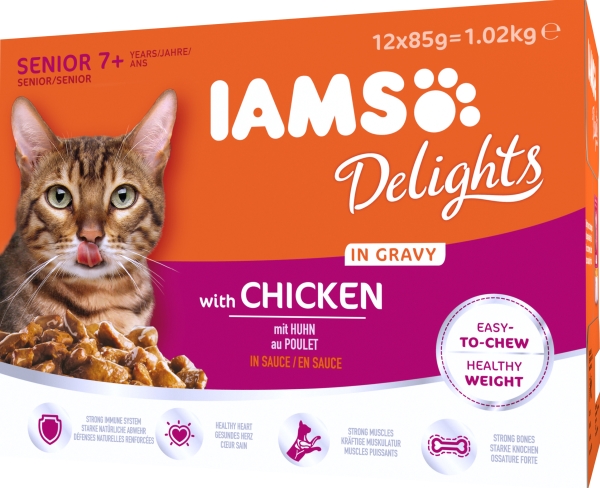 Iams Delights Senior Gravy Multipack Våtfoder till Katt