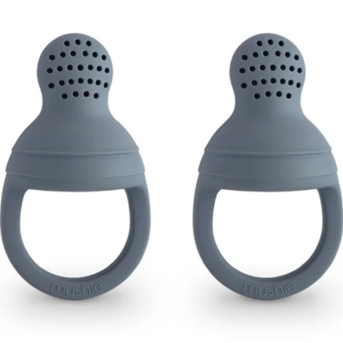 Mushie Smaknapp Silikon 2-pack, Tradewinds