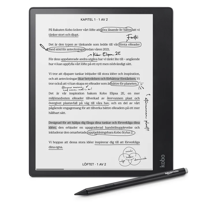 Kobo Elipsa 2E läsplatta bundle
