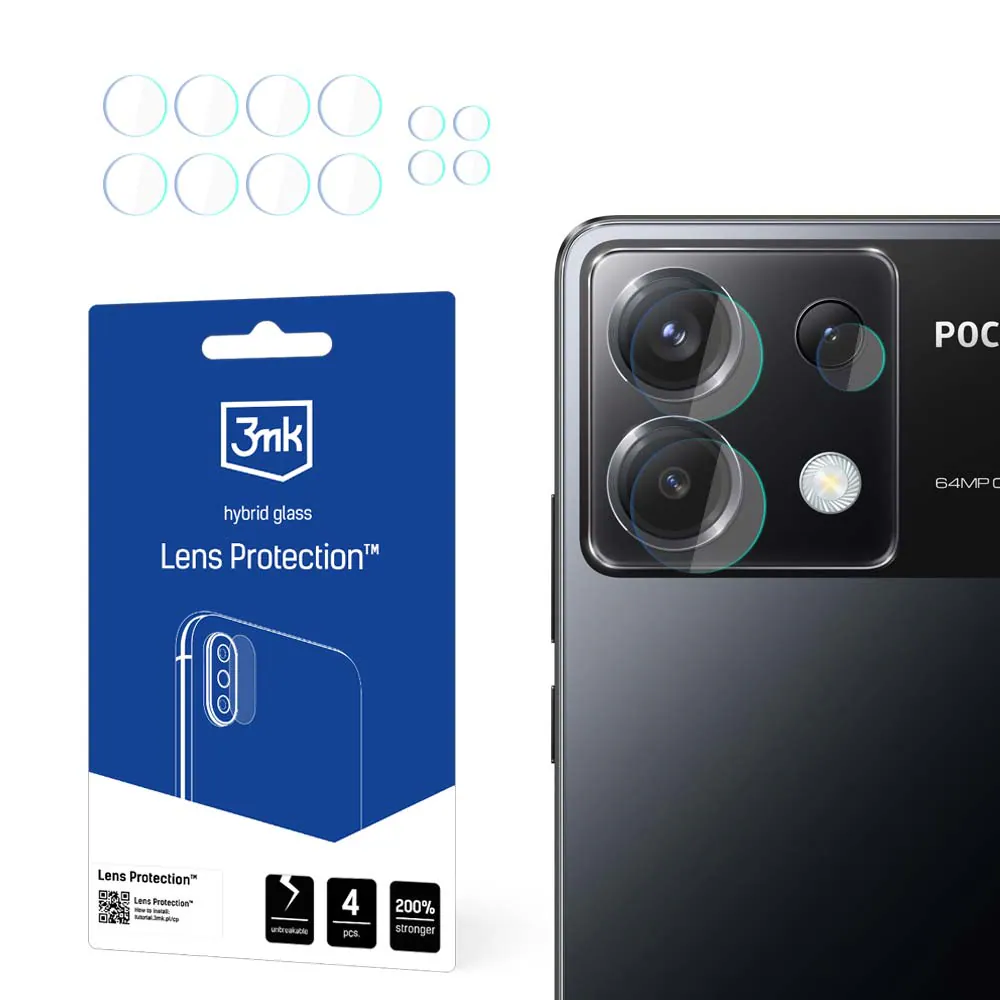 3mk Lens Protection™ hybridkameraglas för Xiaomi Poco X6 5G