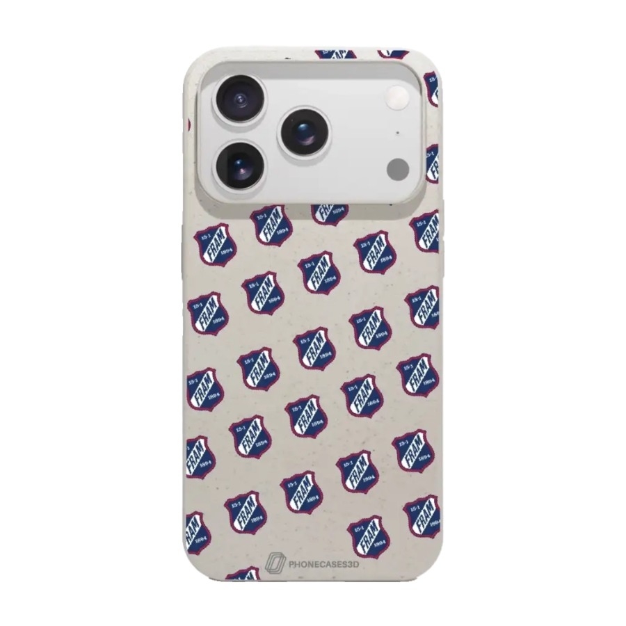Phonecases3D iPhone 17 Pro Max IF Fram Larvik skal tillverkat med Fibriva™, vit
