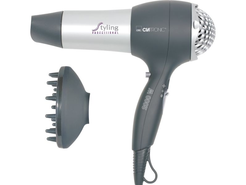 Clatronic HTD 3055 hårtork 2000 W, grå/silver