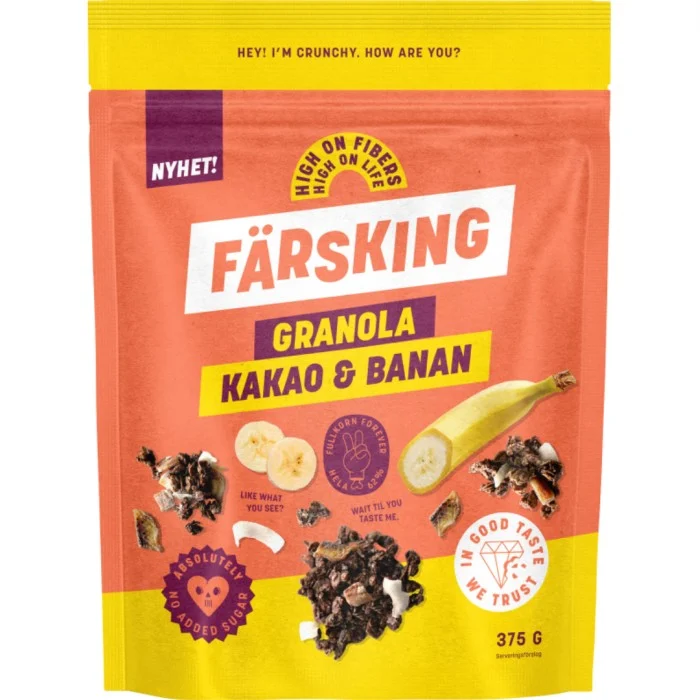 Färsking Granola Kakao & Banan 375 g