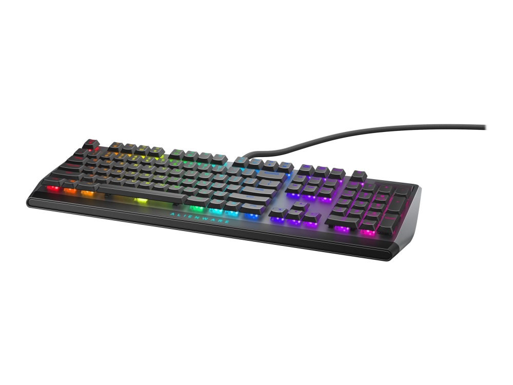 Alienware AW510K - Tangentbord - bakgrundsbelysning - USB - QWERTY - Amerikansk engelska - tangentbrytare: CHERRY MX Low Profile Red - Dark Side of the Moon
