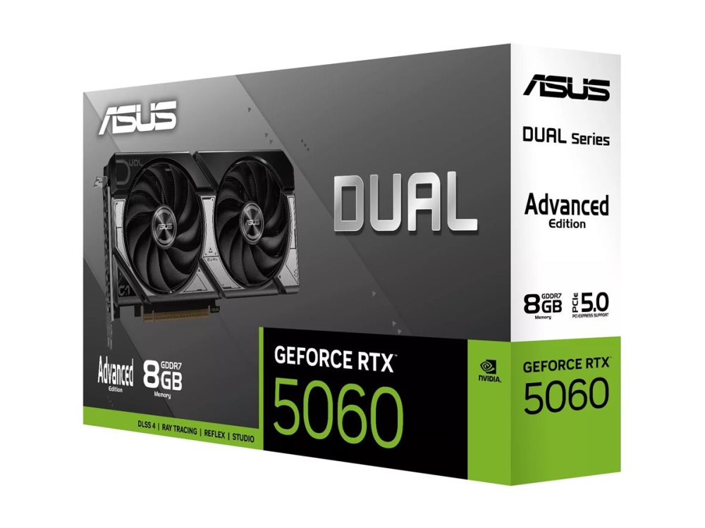 Asus Dual GeForce RTX 5060 8 GB GDDR7 OC grafikkort