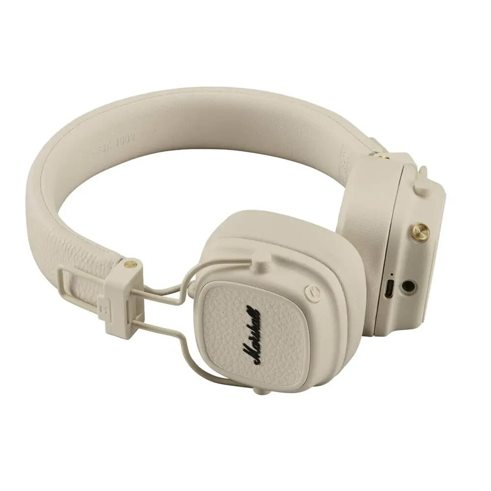 Marshall Major V trådlösa on-ear-hörlurar Cream, bild 3