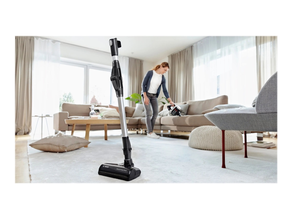 Bosch Unlimited 7 BSS711W - Dammsugare - skaft/handhållen (2-i-1) - utan påse - sladdlös - vit - 1 batteri, laddare medföljer