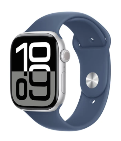 Apple Watch Series 10 GPS + Cell 46 mm silver alum, denim sportband - M/L, bild 3